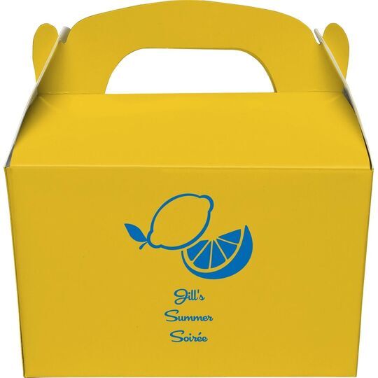 Lemon Gable Favor Boxes